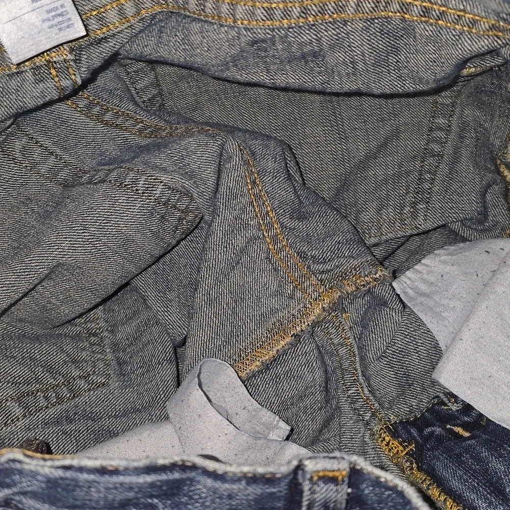 Old Navy Blue Bootcut Denim Jeans with Yellow Tag Boy's Size 16 100% Cotton